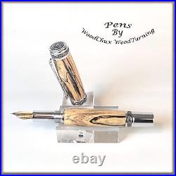 Handmade Exotic Spalted Tamarind Wood Rollerball Or Fountain Pen ART 1328a