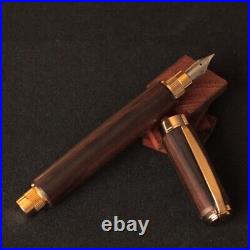 Handmade Fountain Pen Precious Wood Ebony M Medium Nib