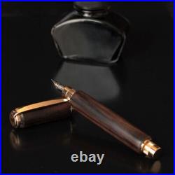 Handmade Fountain Pen Precious Wood Ebony M Medium Nib