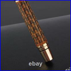 Handmade HERO H671 Fountain Pen Bamboo Weaving Skills Fine 0.5mmWriting Gift Set