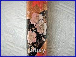 Handmade Japanese golden Makie fountain Pen Fan & Cherry Blossoms