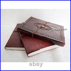 Handmade Journal Diary with leather strap closure Assorted office supply diary 3