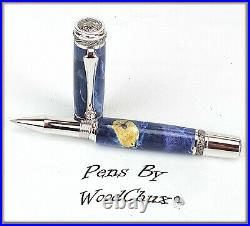 Handmade Maple Burl Wood Writing Rollerball Or Fountain Pen ART SEE VIDEO 968a