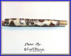 Handmade Rare White Pine Cone Writing Rollerball Fountain Pen SEE VIDEO 870a