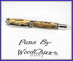 Handmade Spalted Tamarind Wood Rollerball Or Fountain Pens ART SEE VIDEO 1079