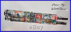 Handmade Stamp Collector Writing Rollerball Or Fountain Pen Art SEE VIDEO 630