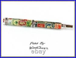 Handmade Stamp Collector Writing Rollerball Or Fountain Pen Art SEE VIDEO 630a