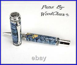 Handmade Stunning Maple Burl Wood Rollerball Or Fountain Pen ART SEE VIDEO 1169a