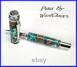 Handmade Stunning Mini Pine Cones Rollerball Or Fountain Pen ART SEE VIDEO 1146a