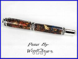 Handmade Stunning Mini Pine Cones Rollerball Or Fountain Pen ART SEE VIDEO 1182a