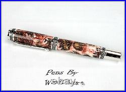 Handmade Stunning Mini Pine Cones Rollerball Or Fountain Pen ART SEE VIDEO 1184a