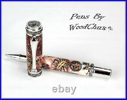 Handmade Stunning Mini Pine Cones Rollerball Or Fountain Pen ART SEE VIDEO 1184a