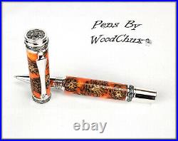 Handmade Stunning Mini Pine Cones Rollerball Or Fountain Pen ART SEE VIDEO 1187a
