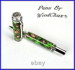 Handmade Stunning Mini Pine Cones Rollerball Or Fountain Pen ART SEE VIDEO 1215