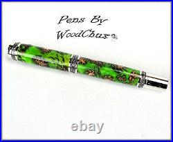 Handmade Stunning Mini Pine Cones Rollerball Or Fountain Pen ART SEE VIDEO 1215a