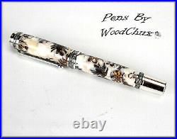Handmade Stunning Mini Pine Cones Rollerball Or Fountain Pen ART SEE VIDEO 1219a