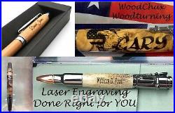 Handmade Stunning Tiger Oak Wood Rollerball Or Fountain Pen ART SEE VIDEO 1261a