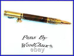 Handmade Writing Pen Woodland Camo Deer Hunter Bolt Action Hunting Stunning 919