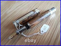 Handmade luxury fountain pen ideal gift made in the UK 24K gold plated