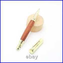 Handmade luxury wooden water-based ballpoint pen with magnetic cap Cocobolo 24K