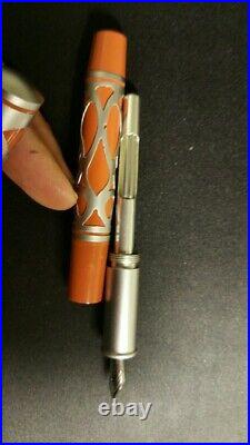 Handmade rare orange fountain pen