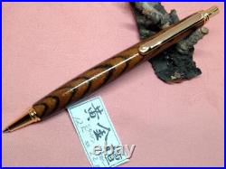 Handmade wooden mechanical pencil with golden sandalwood shaft #8b73df