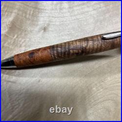 Handmade wooden shaft pen, Hawaiian core, heather x rhizome #114909