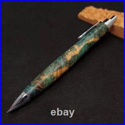 Handmade wooden shaft sharpener stabilized wood green #2bbf76