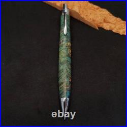 Handmade wooden shaft sharpener stabilized wood green #2bbf76
