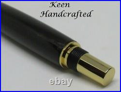 Ih Keen Handcrafted Handmade Water Buffalo Horn Tycoon Gold Fountain Pen