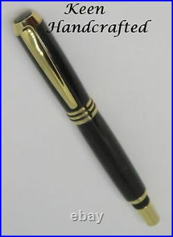 Ih Keen Handcrafted Handmade Water Buffalo Horn Tycoon Gold Fountain Pen