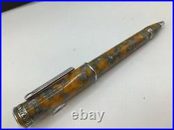 (JLC) Signum Italy Handmade Custom Ballpoint Pen Orange Brown Marble