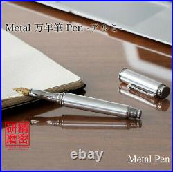 Japanese Handmade Metal Aluminum Fountain Pens Medium Nib