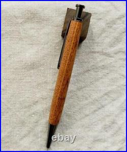 Keyaki wood shaft ballpoint pen handmade wood pen G2 gunmetal #8e209e