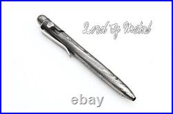 LOM Custom Handmade Damascus Steel Smooth Writing Fountain Pen With BOX