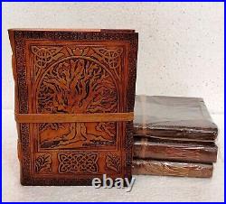 Leather Journal Diary Notebook Notepad Handmade Travel Blank Paper 10x7 Lot of 4