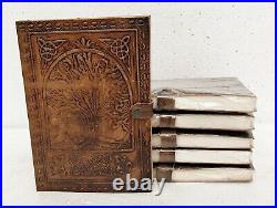 Leather Journal Diary Notebook Notepad Handmade Travel Blank Paper Book Lot of 6