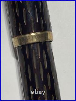Montblanc 22 nib, ink-stopping, handmade fountain pen, carved lacquer