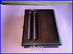 Monticello Mahogany fountain Pen BOX One Drawer 10 Pens Vintage $99 In 1980s