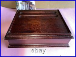 Monticello Mahogany fountain Pen BOX One Drawer 10 Pens Vintage $99 In 1980s