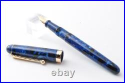New authentic handmade handmade fountain pen Onishi Seisakusho Blue Nib F Steel
