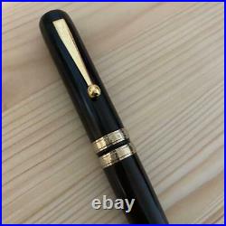 OHASIDO Handmade Fountain Pen Ebonite Black Nib 14k B With Box