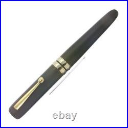 OHASIDO Handmade fountain pen butt thin model lacquered ebonite Black Nib M 14K
