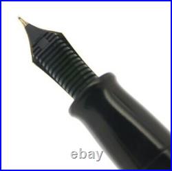 OHASIDO Handmade fountain pen butt thin model lacquered ebonite Black Nib M 14K