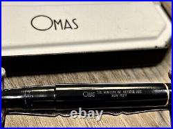 OMAS MOMA LIMITED EDITION ROLLERBALL BLACK COTTON RESIN WithGOLD TRIM CIRCA 1980