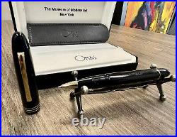 OMAS MOMA LIMITED EDITION ROLLERBALL BLACK COTTON RESIN WithGOLD TRIM CIRCA 1980