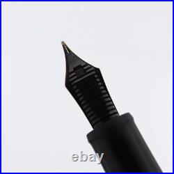 Ohashido Handmade fountain pen standard size Ebonite black Clipless M