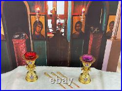 Orthodox Eastern Church Holy Oil Ceremonial Articles Prayer Fountain Pen Stones
