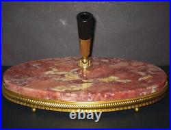 Parker Pen Company Fountain Pen Holder on Oval Marble Base with Gold Color Trim