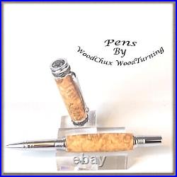 Pen HandMade Writing Ball Point Fountain Boxelder Burl Wood Pens SEE VIDEO 1330a
